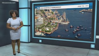 Weather forecast for Norfolk's Harborfest 2024