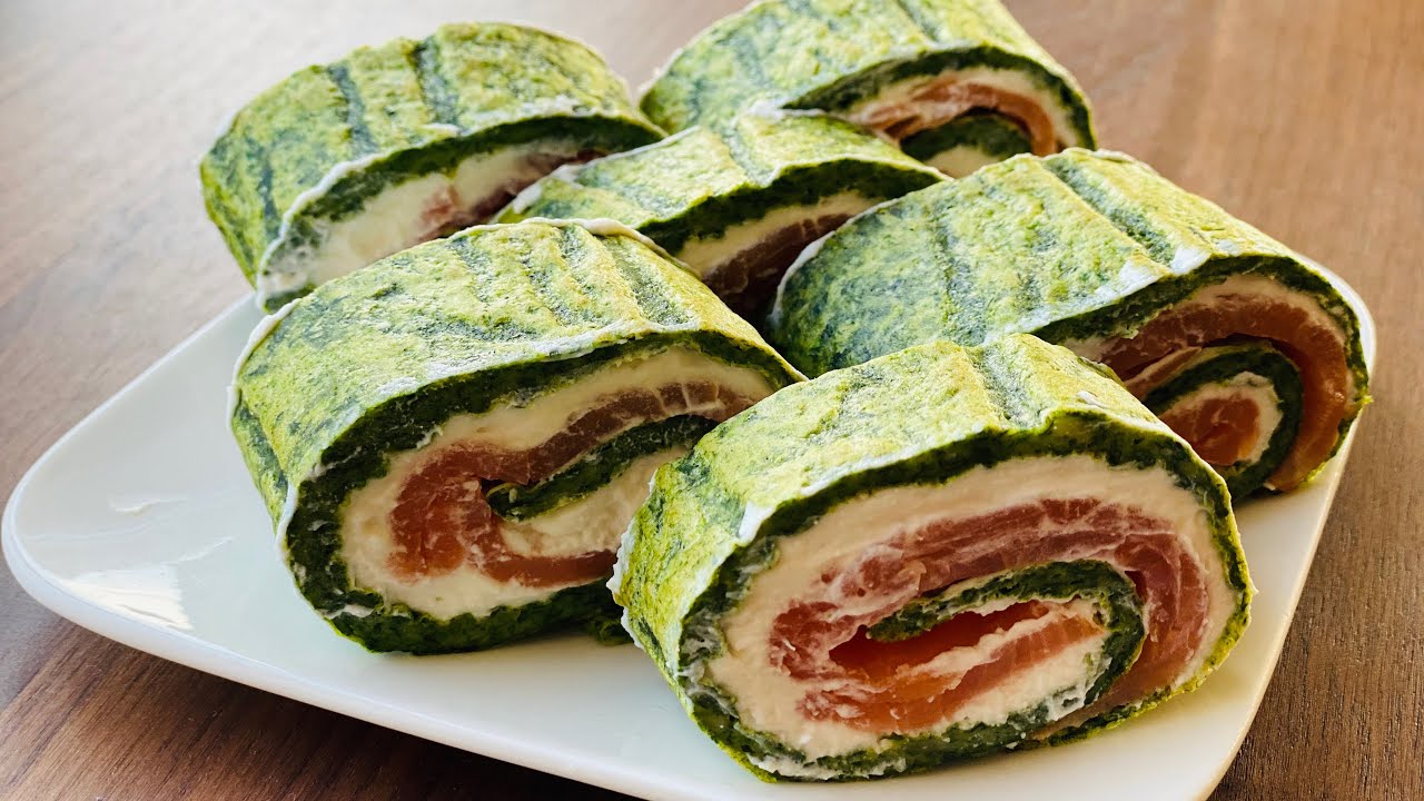 Rouleau d'épinards au saumon et ricotta Très facile