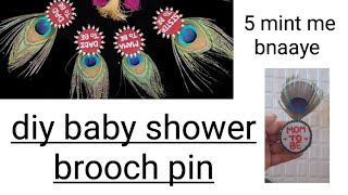 DIY baby shower brooch /mom to be jewellery making at home #babyshowerbrooch @PoojaBardwa