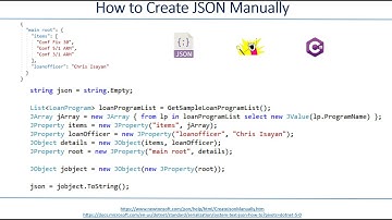 Create JSON Manually Using C#