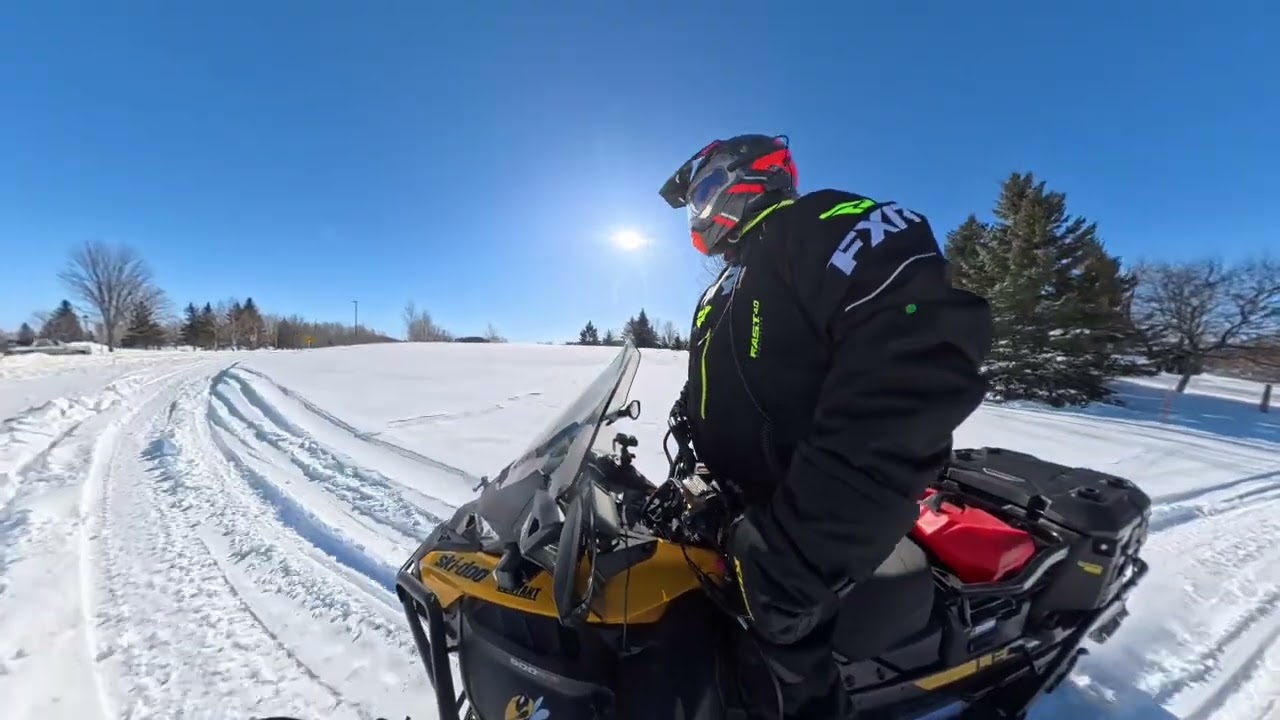 Winter Town Dweller with a snowmobile.