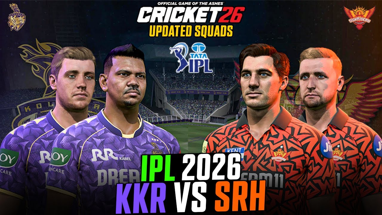 KKR 2026 vs SRH 2026 😍🔥- Updated Squad Matches | Cricket 26