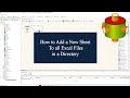 How to add a new sheet to all excel files in a directory | Advanced ETL Processor Tutorial 🎥
