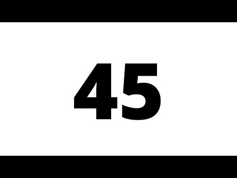 45 Second Countdown Timer White Screen With Sound Effect