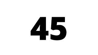 45 Second Countdown Timer White Screen With Sound Effect