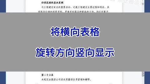 WPS Word文档排版：将横向表格，旋转方向竖向显示。#wps #excel