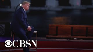 Trump grilled on COVID-19, QAnon, personal finances at town hall