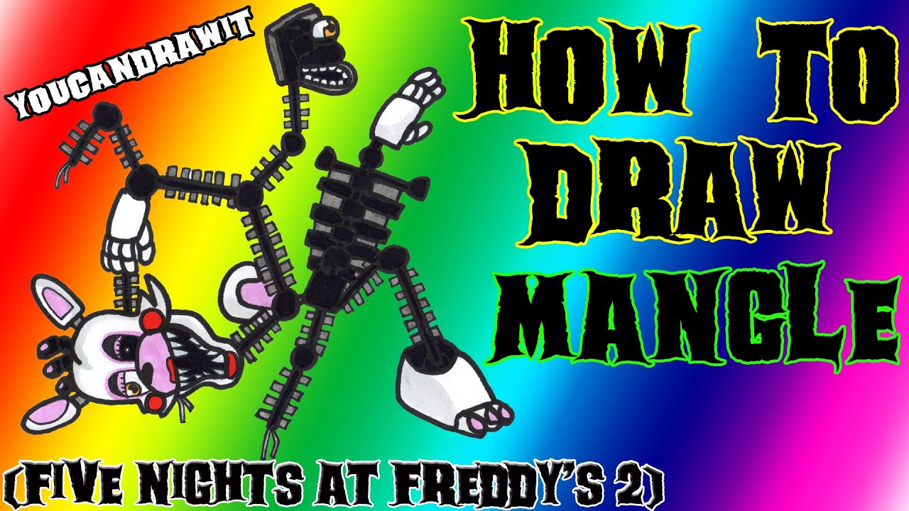 How To Draw Mangle from Five Nights At Freddy s 2 âœŽ YouCanDrawIt ãƒ„ 1080p HD FNAF