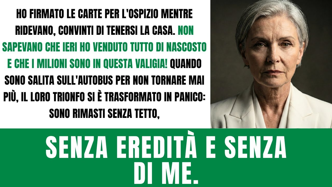 Festeggiavano di avermi lasciato all'ospizio. Sono rimasti pietrificati quando è entrato dalla porta