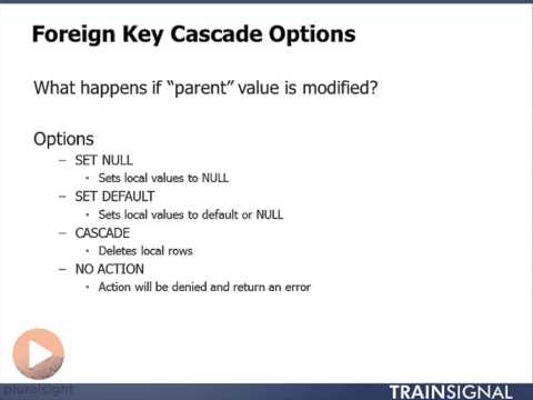 07 06 Foreign Key Cascade Options