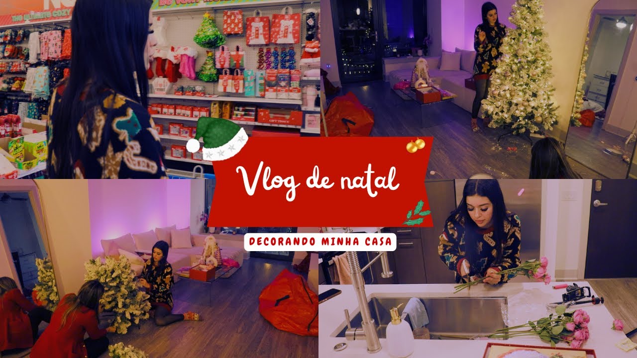 Decorado meu apt pro natal!! (tudo rosa) mellymell