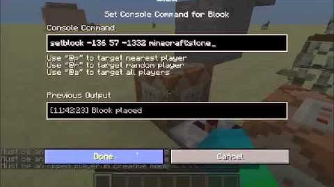 Minecraft vanilla set block tutorial