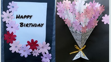DIY flower Bouquet popup card/Birthday card/Handmade craft/special card tutorial