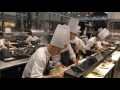Busy kitchen at the michelin star awarded del cambio