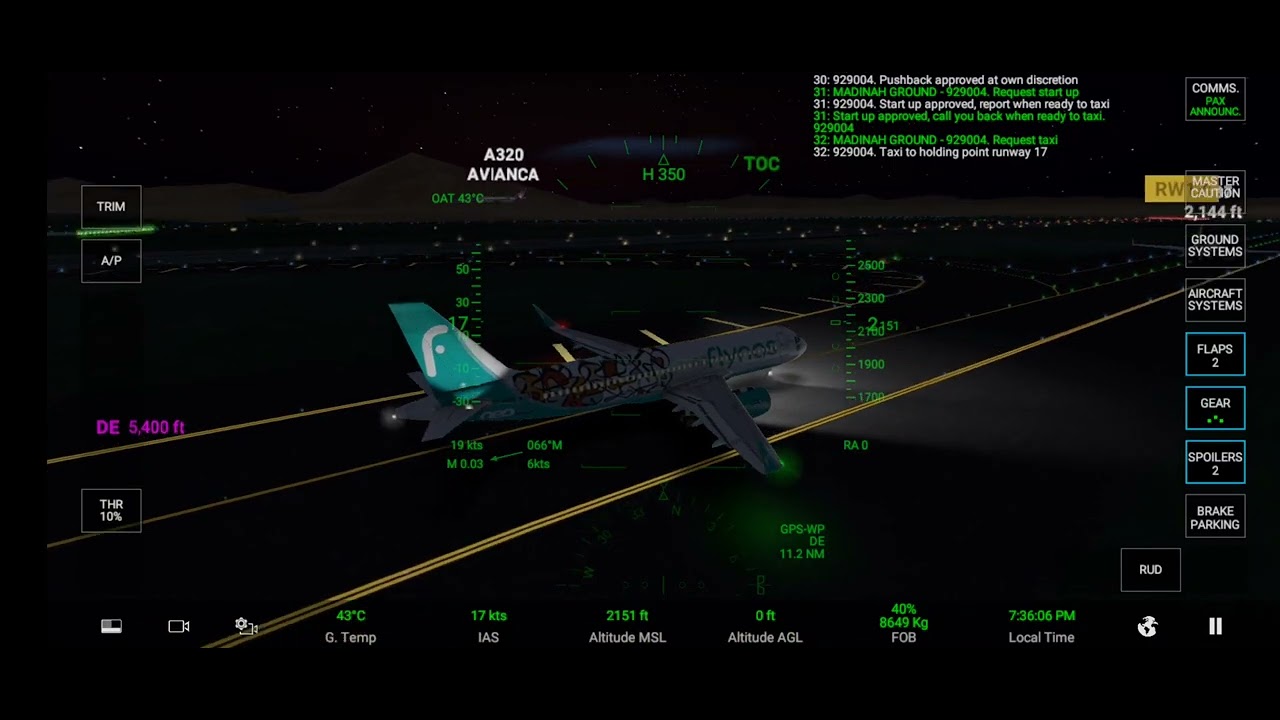 RFS-Real Flight Simulator Airbus A320Neo Flynas (Arabic calligraphy ...