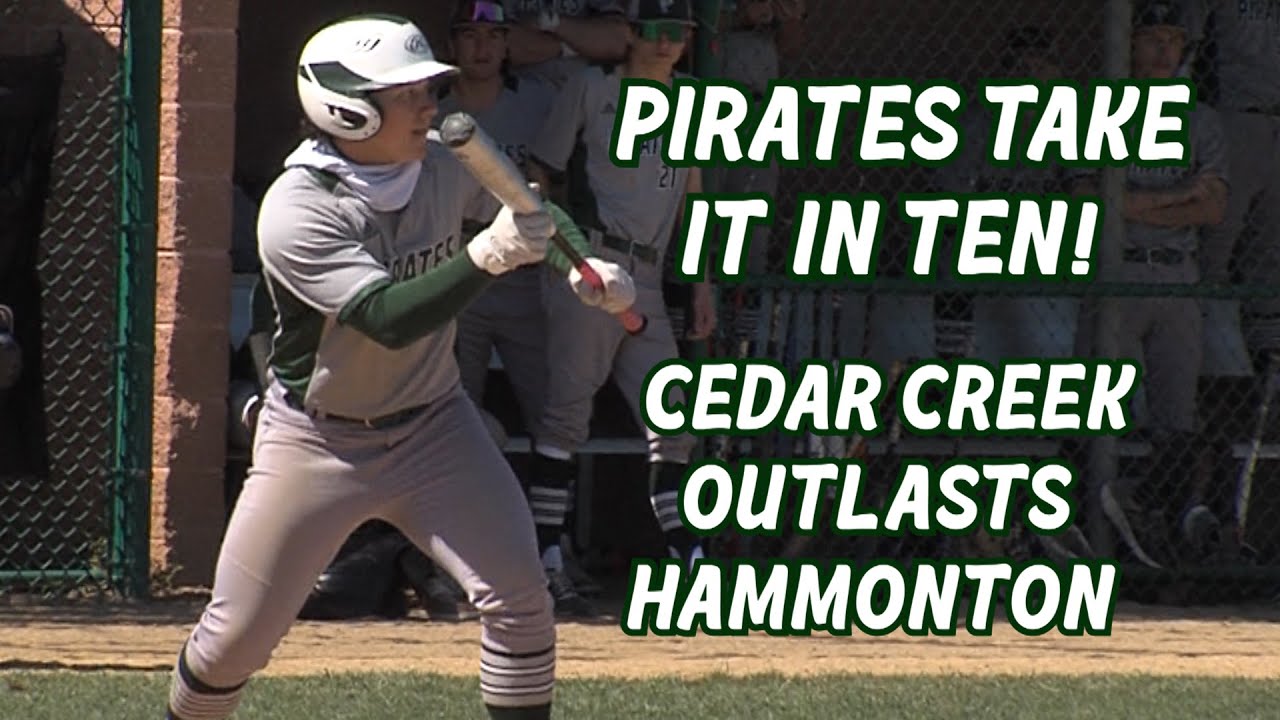 Cedar Creek 12 Hammonton 11 (10 innings) Baseball Pirates Walk It