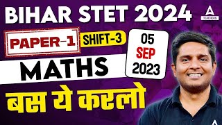 STET Maths Paper 1 | Bihar STET Maths Paper 1 Previous Year Question Paper #3 By Ayush Sir