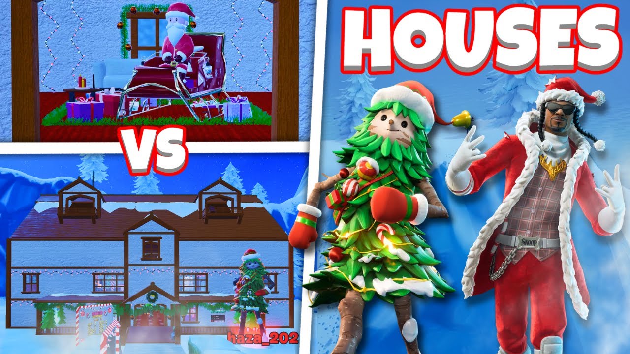 FORTNITE CHRISTMAS HOUSE CHALLENGE: BRICKLIFE VS MANSION TYCOON