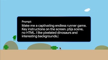 Gemini 2.5: Create your own dinosaur game from a single line prompt