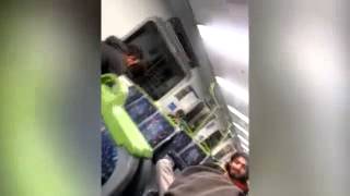 Raw Video Footage : A commuter has filmed a racial rant against him on a Melbourne train.