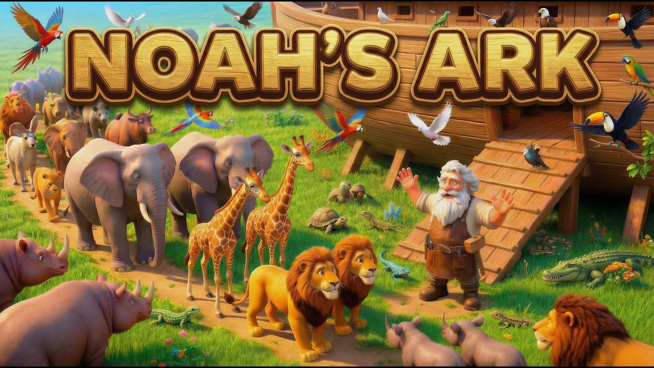 Noah's Ark - The Flood and the Rainbow 🌈 Noah's Story for Kids 🐘
