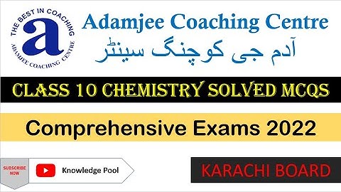 Class 10 Chemistry | Solved Adamjee Coaching Centre Guess Paper | 10th Chemistry Important topics
