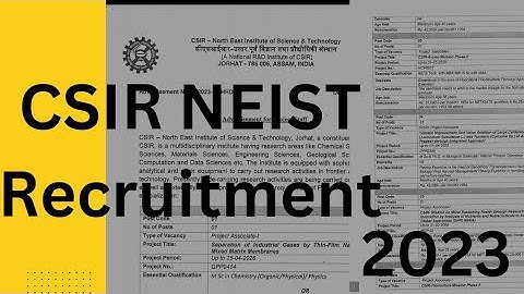 🔴 CSIR NEIST / Vacancy / 2023 / Project associates #viral #viral video #shorts