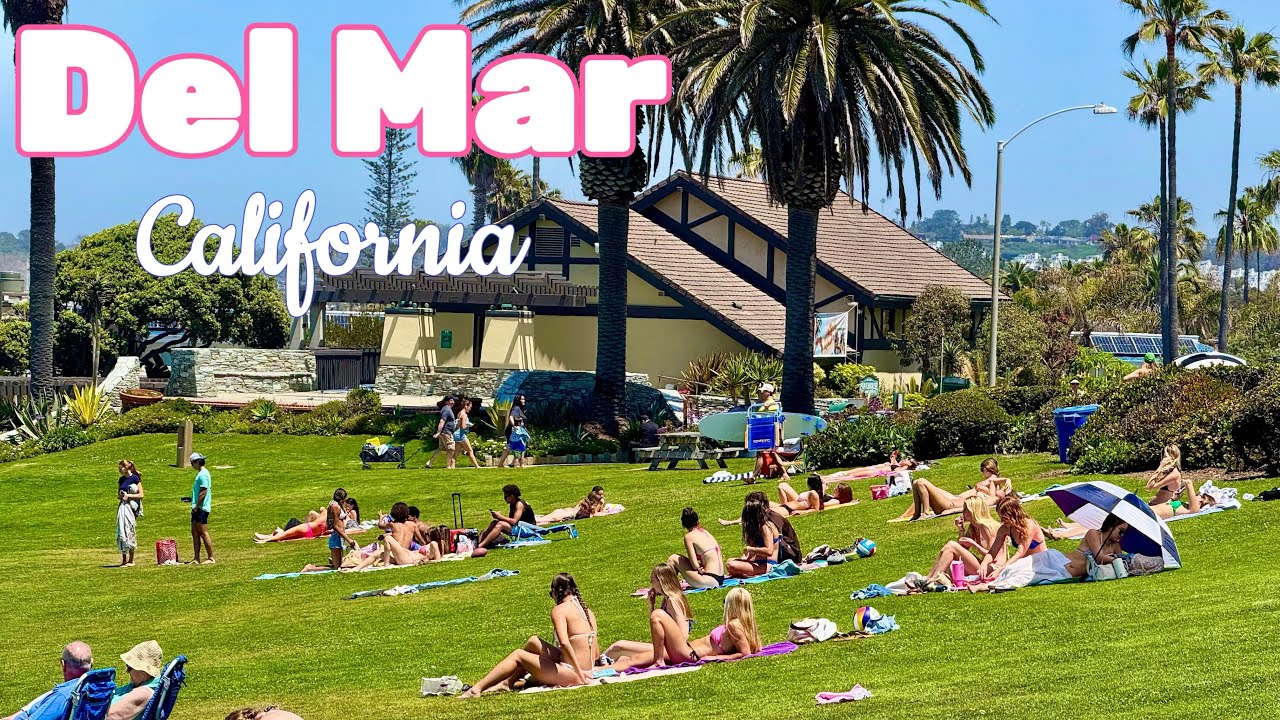 Del Mar Beach California Walking Tour ☀️🌴🌊 [4K]