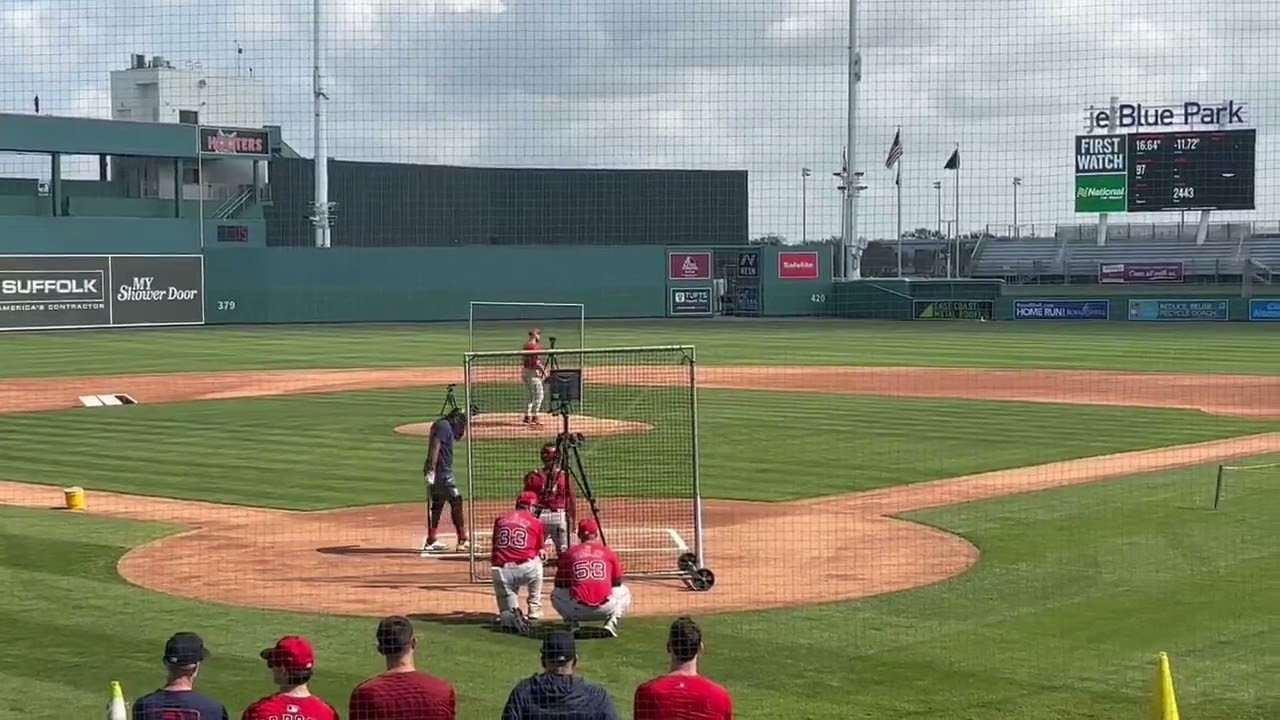 Garrett Crochet vs. Jhostynxon Garcia Live Batting Practice! (2025 MLB Spring Training)