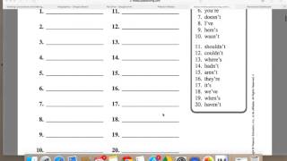 Unit 4 Week 1 Spelling HW