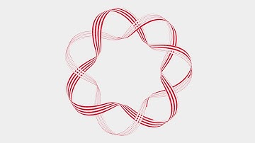 Torus of red and white. Draw by openFrameworks