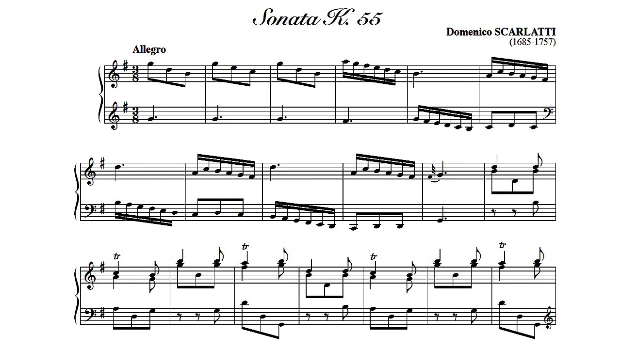 Scarlatti: Sonata in G major K 55 - Luciano Sgrizzi, 1962 - MHS