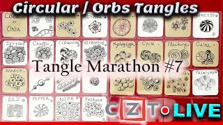 How to draw tangles -  Circular or Orbs - Organic - Draw with CZT - Tangle Marathon - Day #7