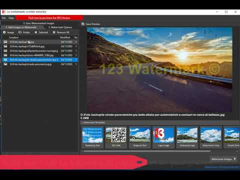 How to batch Watermark photos (for free) with 123Watermark Software