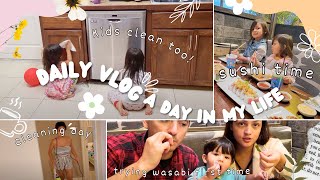 A DAY IN MY LIFE: CLEANING, TRYING WASABI FOR FIRST TIME, SUSHI DATE, SHOPPING