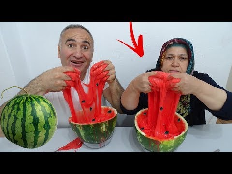 KARPUZ SLİME YAPTIM TAM 10 KİLO - How To Make Watermelon SLİME full 10 kilograms