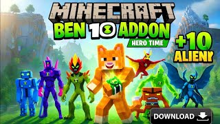 BEN 10 ALIEN FORCE ADD-ON FOR MCPE 🔥 | EPIC BEN 10 MOD #minecraftpe #ben10alienforce #trending 