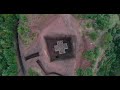 Early morning drone flight over church of saint george in lalibela ethiopia