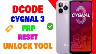 Dcode Cygnal 3 FRP Bypass | Dcode Cygnal 3 DS-CL3 FRP Reset Done By Unlock Tool | Umar Mobile