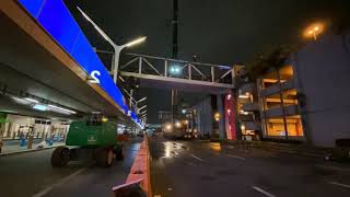 Night One Time Lapse of Pedestrian Bridge Removal