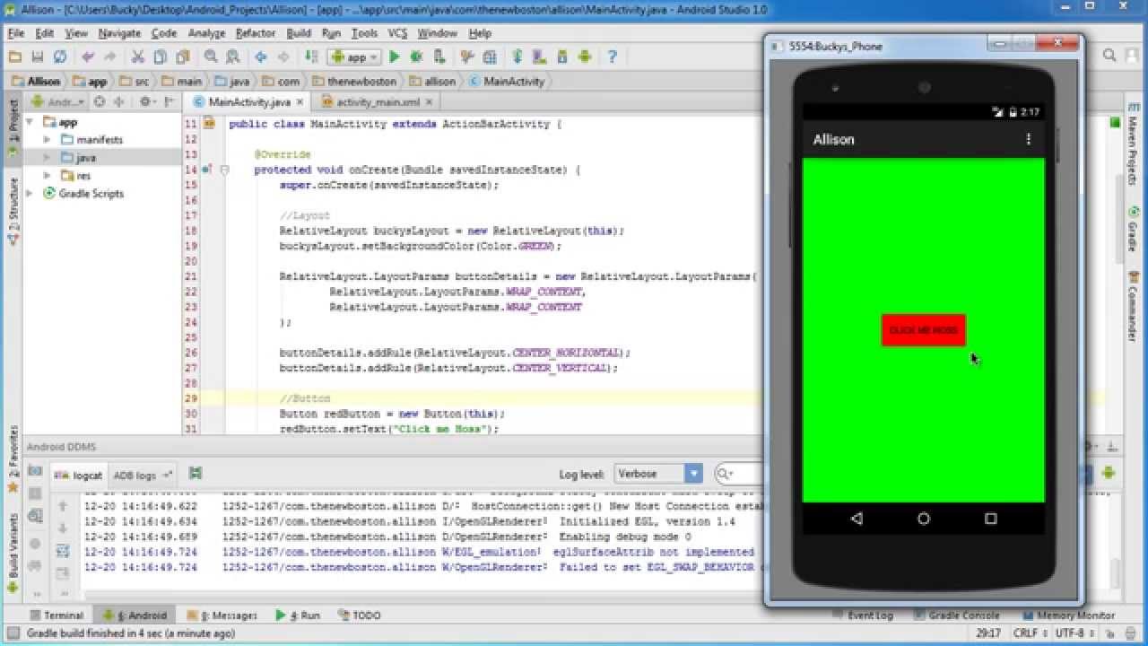 Android App Development for Beginners - 14 - Adding Properties to Widgets