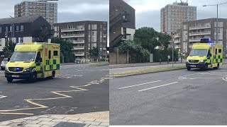 London Ambulance Service Vehicles X2 responding