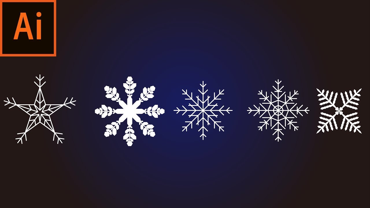 イラストレーター講座 雪の結晶を作ってみよう Adobe Illustrator Cc 19 Youtube