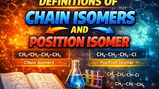 DEFINITION OF CHAIN ISOMERS AND POSITION ISOMER 