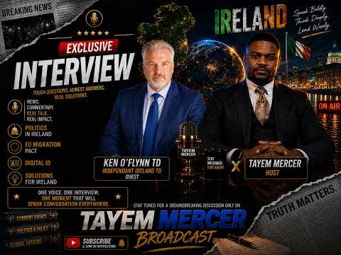 Video KEN OFLYNN TD: Irelands Future, EU Migration Pact, Immigration, Digital ID & Gov. Accountability