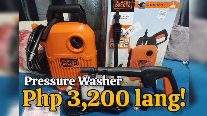 Black & Decker BW13 1300Watt 100 Bar, 390 L/hr Pressure Washer for