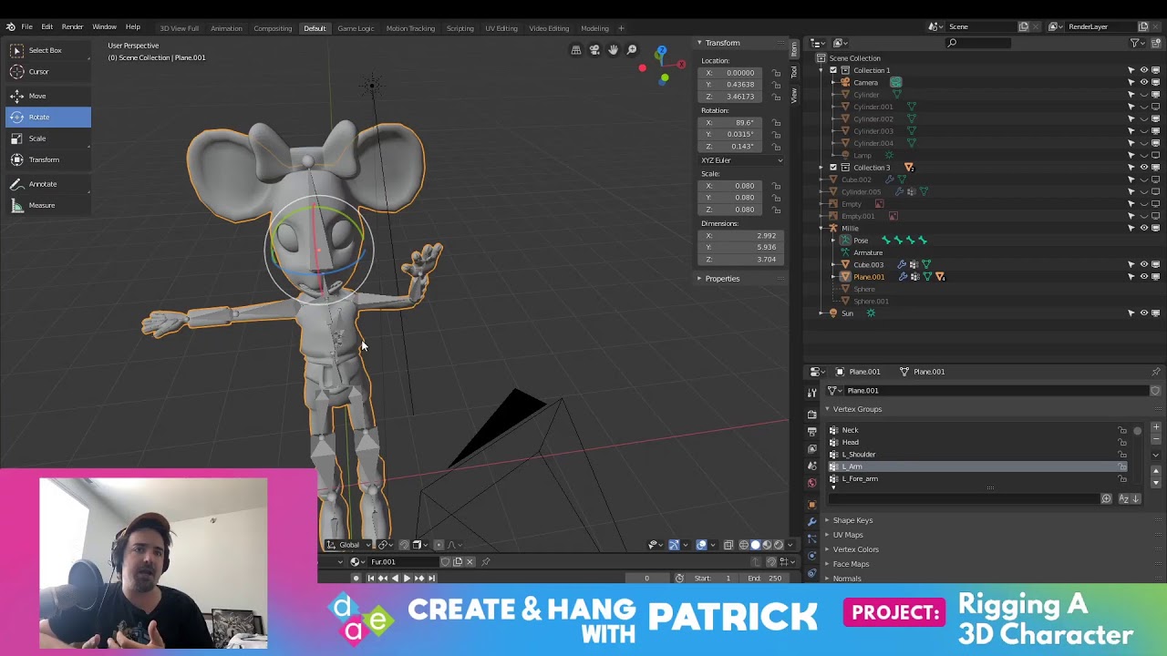 Patrick Rig Patrick Rigs A Character Part 3 - YouTube