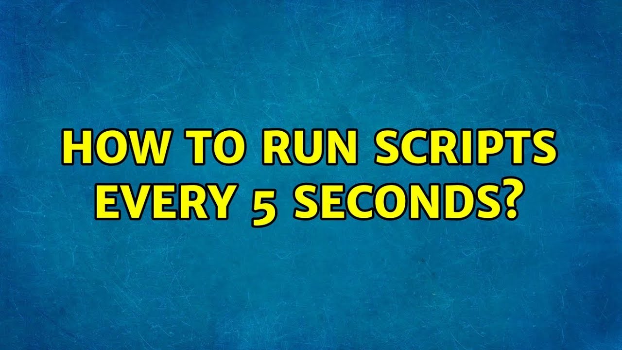 How to run script