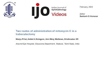 Two routes of administration of mitomycin C in a trabeculectomy