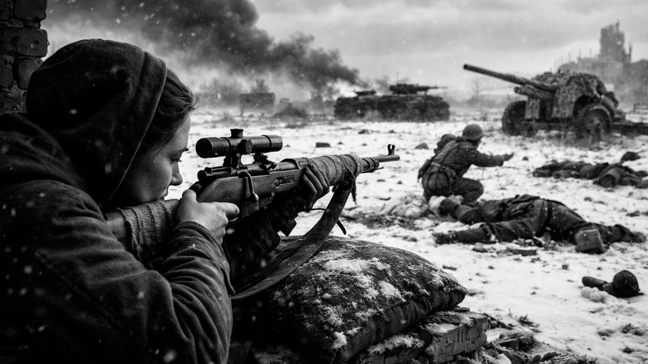 Junges Sniper-Mädchen lächelt 309 Nazis an – Tötete sie unsichtbar!